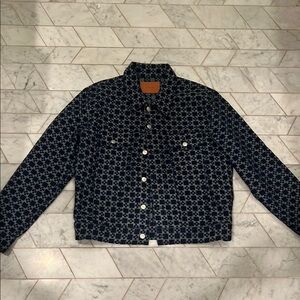 Sandro Stylish Blue Patterned Men's Jacket
